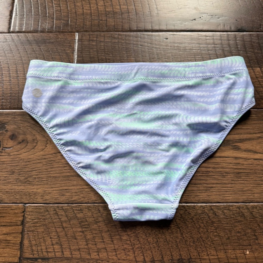 Z by Zella Girls Purple Mint Abstract Stripe Bikini‎ Swim Bottoms Size 10 - Picture 3 of 3